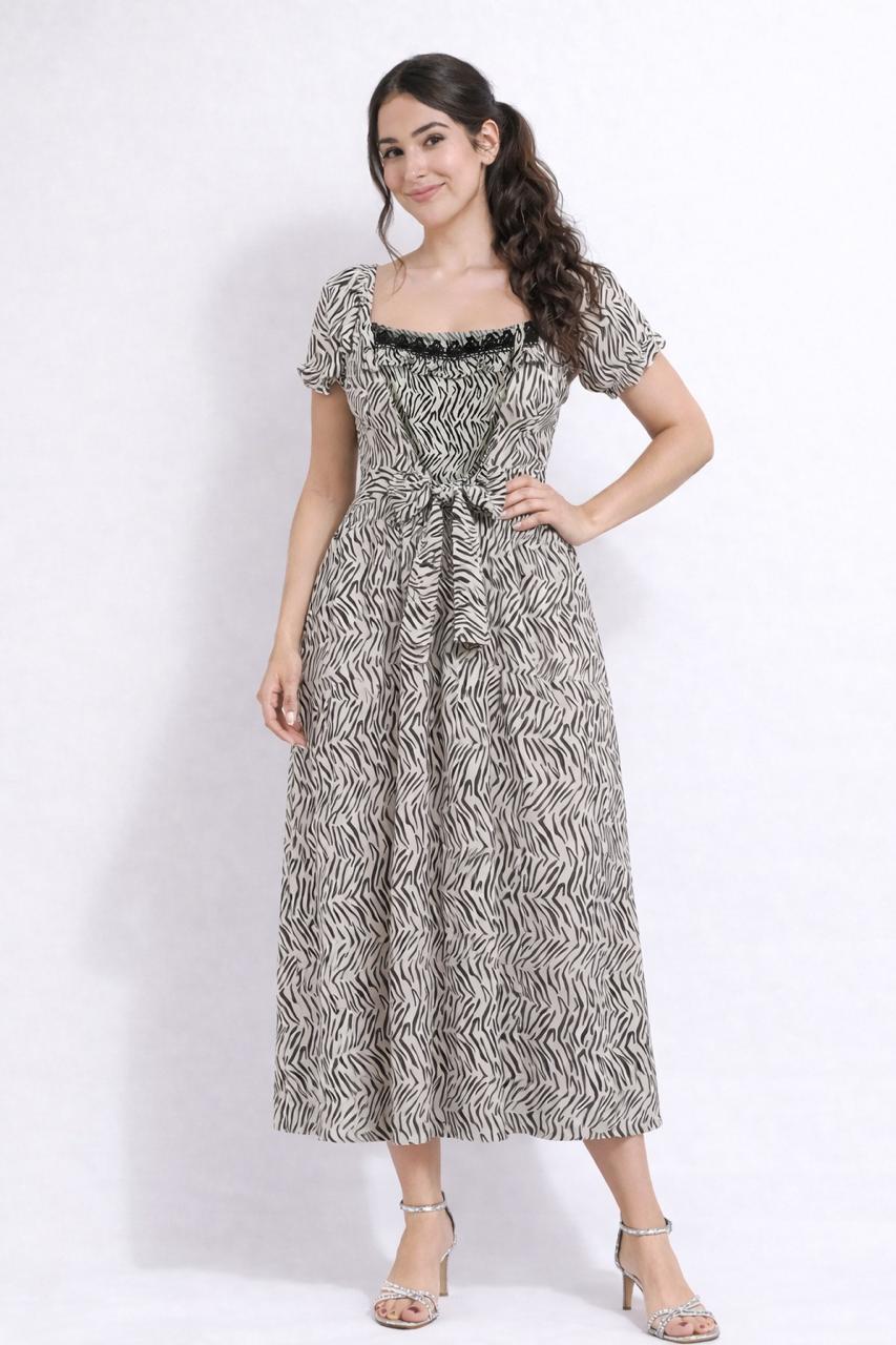 Vestido Zebra Print