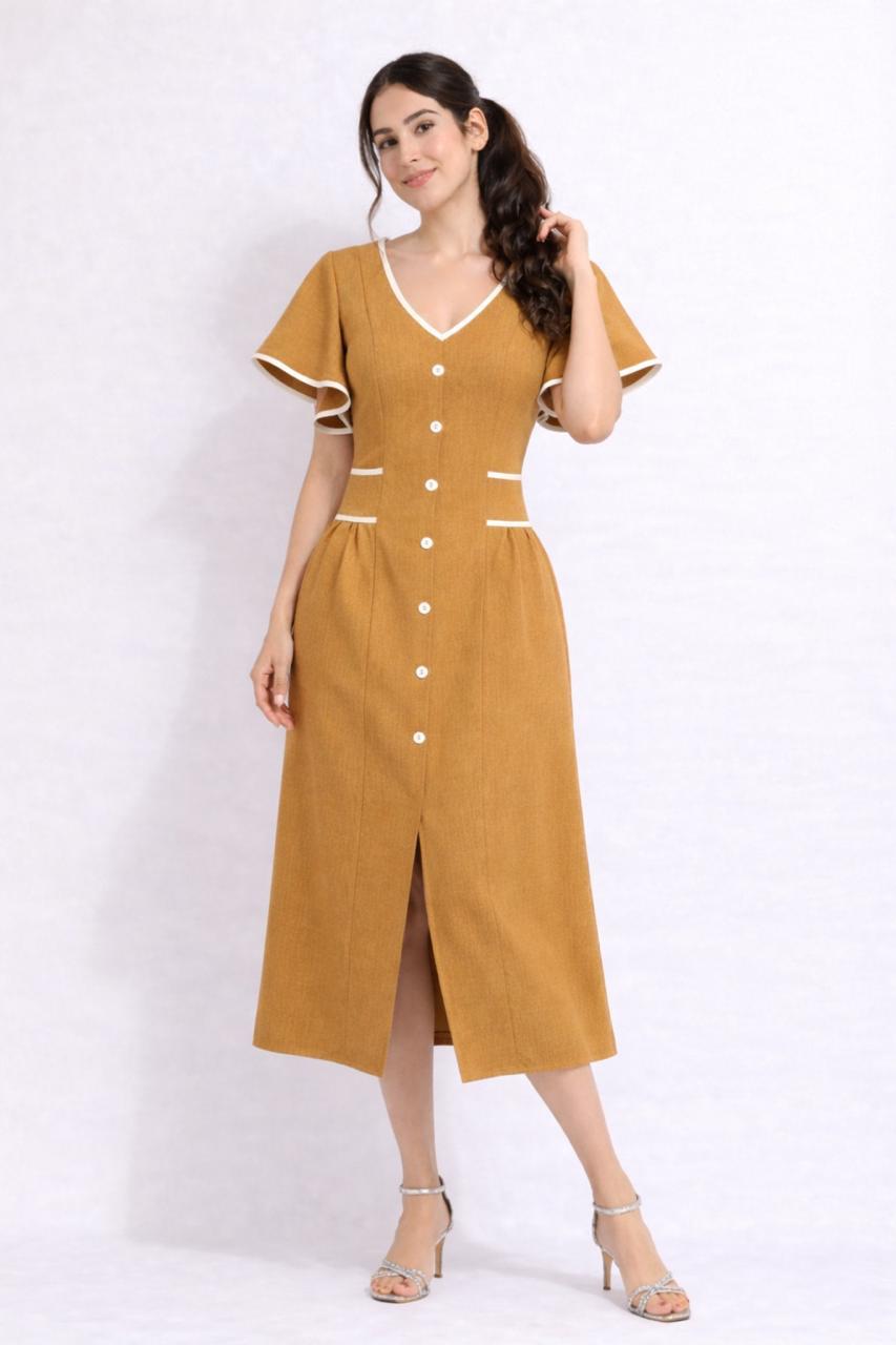 Vestido Mostaza Chic