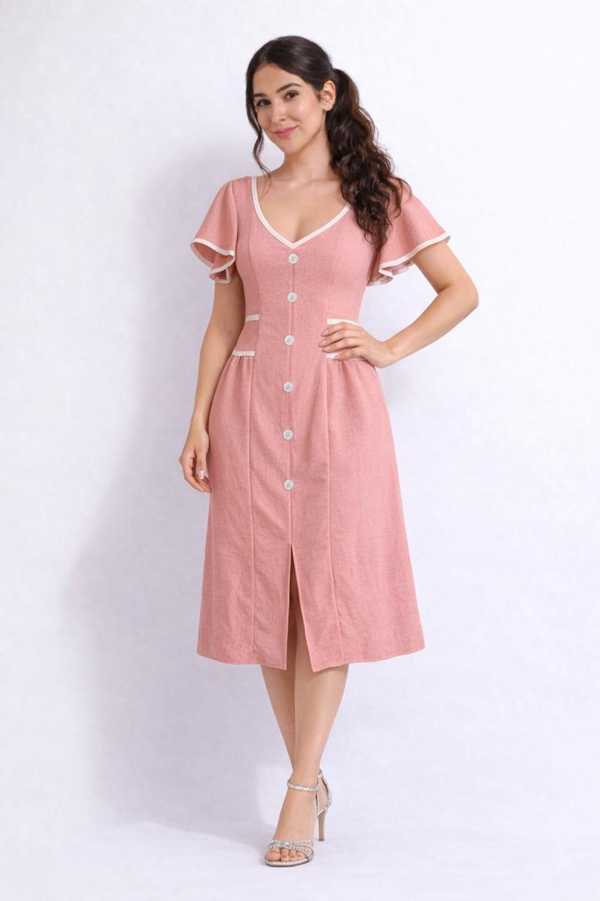 Vestido Rosa Romántico